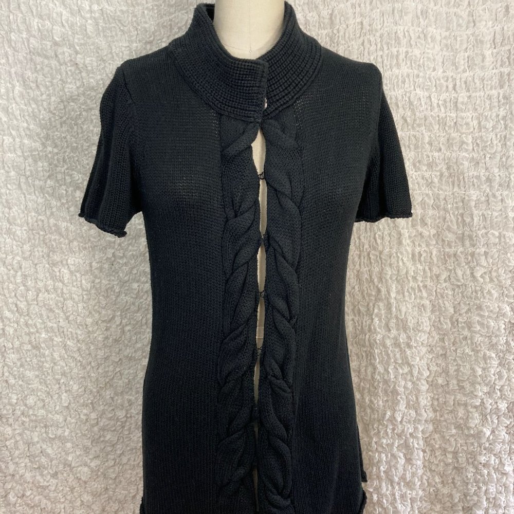 Bask Black Mixed Cable Sweater